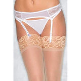 BW1539WT Lace Garter Belt - White