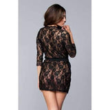 BW1794BK Lola Over Lace Robe